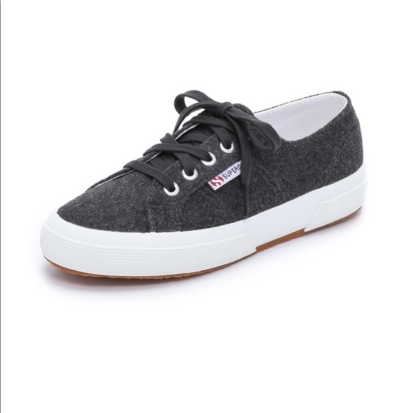 superga charcoal leather